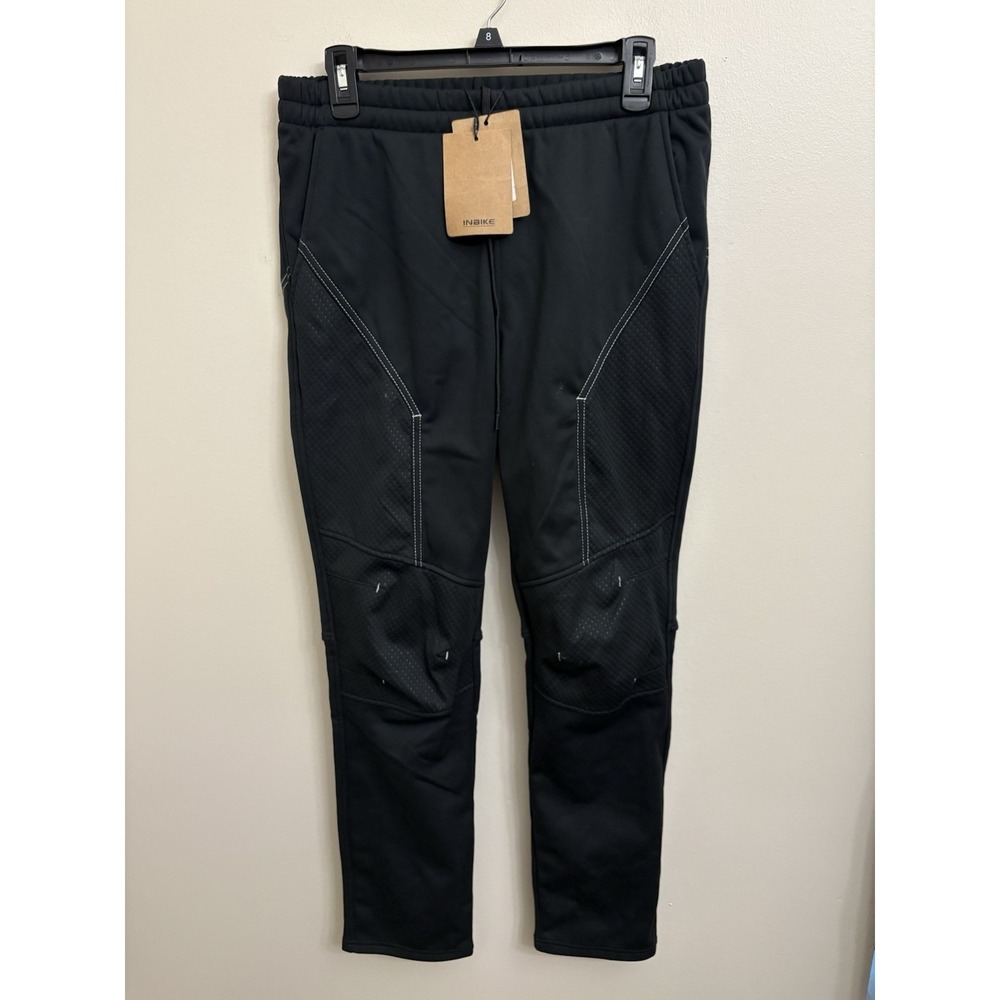 INBIKE Men's Winter Cycling Pants Windproof Fleece Lined Thermal Black M/L NWT